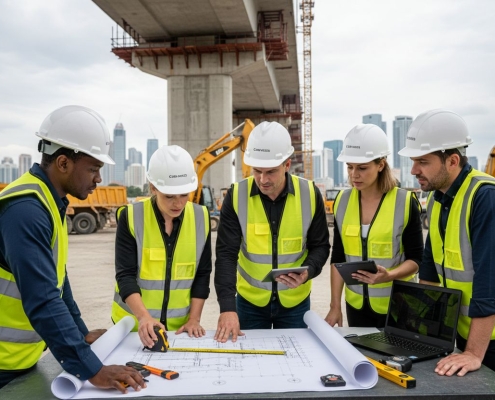 civil engineer construction site